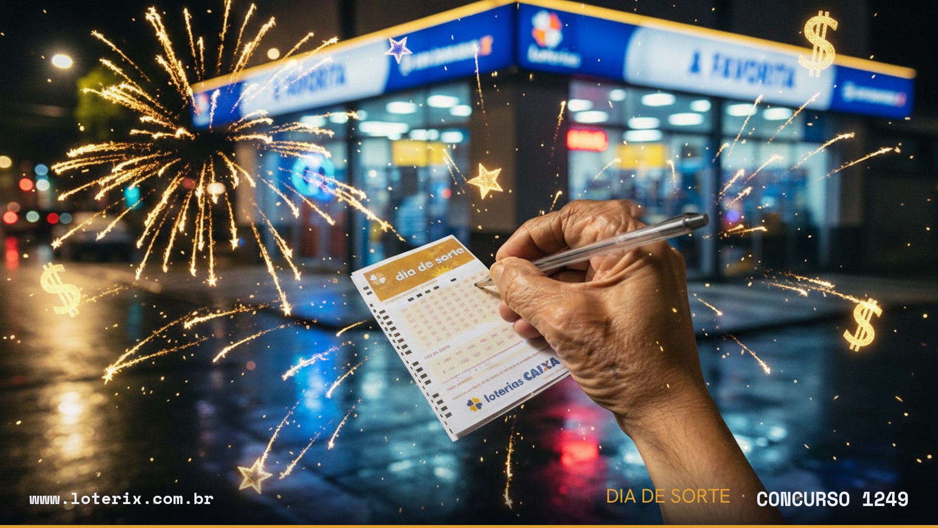 Dezenas sorteadas da Dia de Sorte 1249: 02, 17, 20, 26, 27, 29, 31