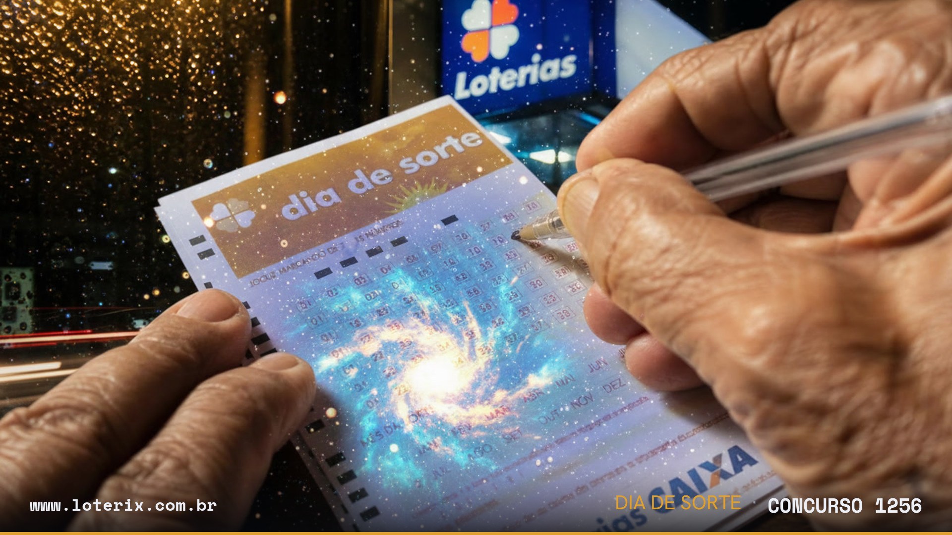 Resultado da Dia de Sorte 1256: sorteio 27/07/2026, prêmio estimado R$ 500 mil. Confira as dezenas ao vivo no Loterix.