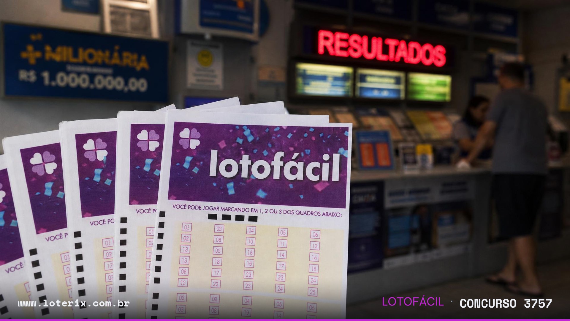 Dezenas sorteadas da Lotofácil 3757: 01, 02, 03, 04, 06, 08, 11, 12, 15, 17, 20, 21, 22, 23, 24