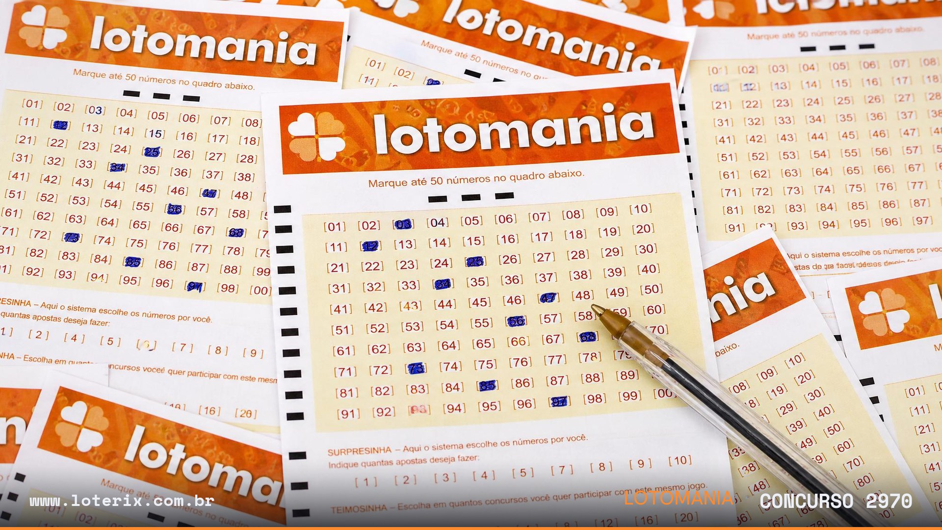 Resultado da Lotomania 2970: sorteio 31/08/2026, prêmio estimado R$ 2 mi. Confira as dezenas ao vivo no Loterix.