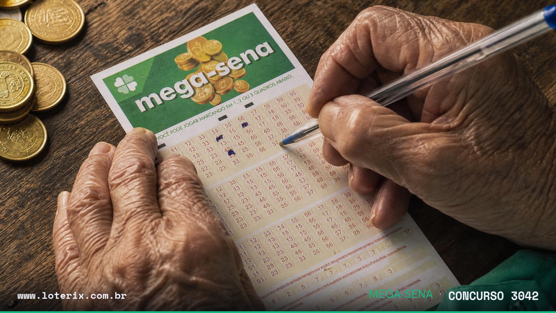 Dezenas sorteadas da Mega-Sena 3042: 02, 05, 10, 35, 40, 53
