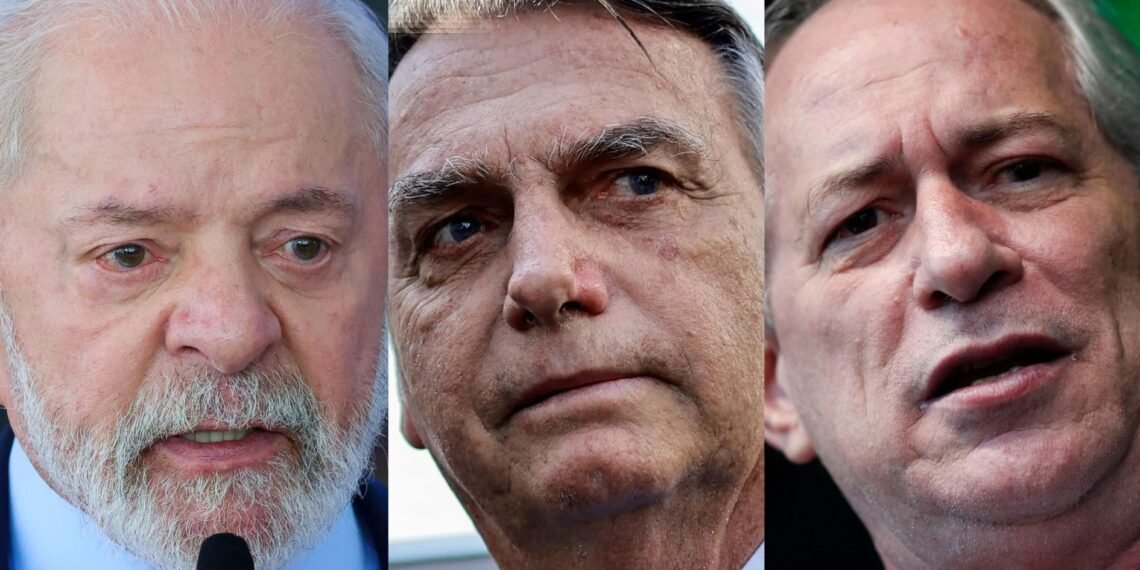 Luiz Inácio Lula da Silva (PT), Jair Bolsonaro (PL) e Ciro Gomes (PDT) • Reprodução